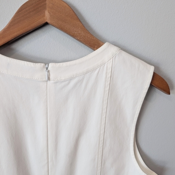 Theory White Sleeveless Sheath Midi Dress - Picture 6 of 10